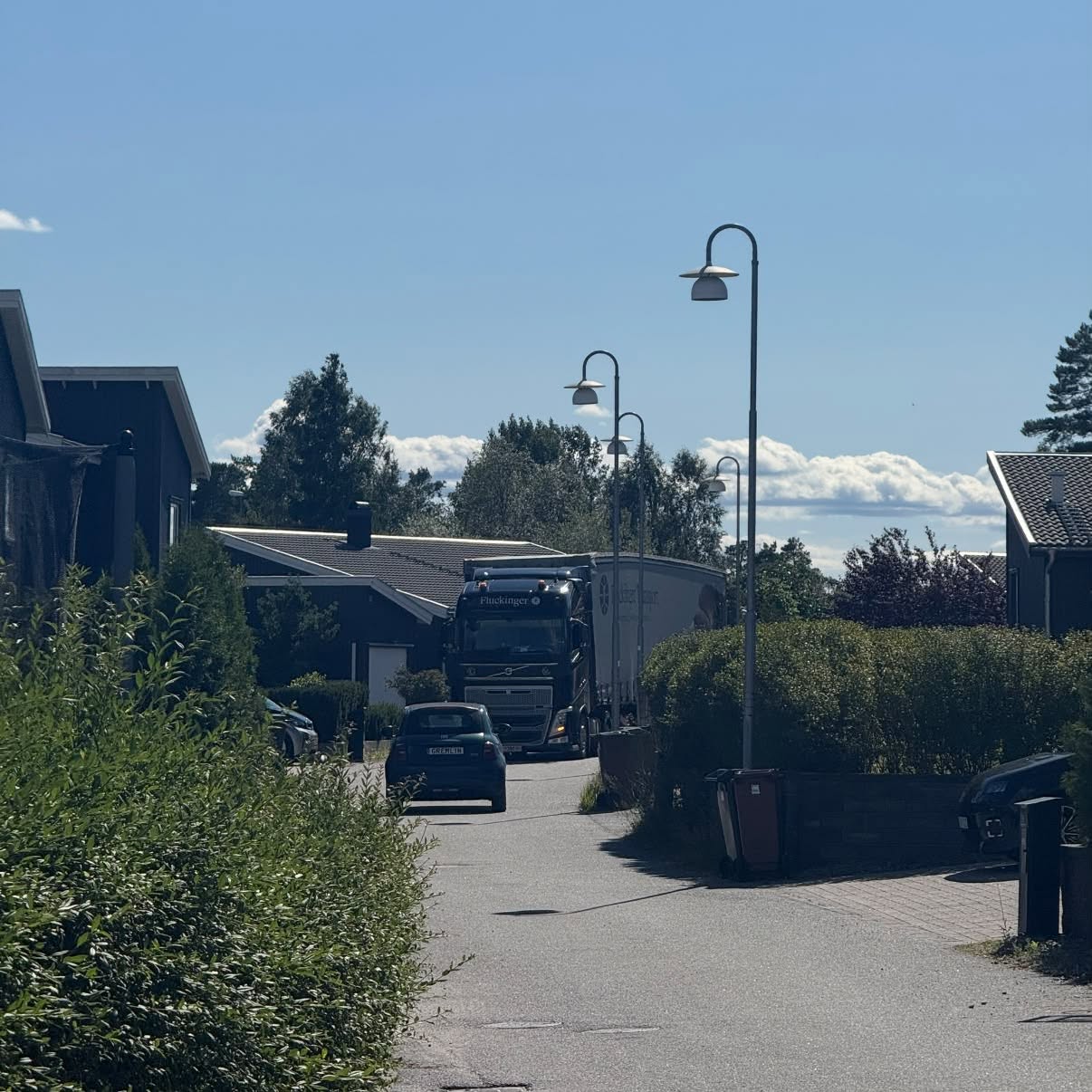 Långtradare backar